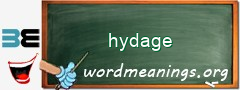 WordMeaning blackboard for hydage